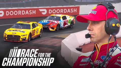 Kyle Busch Almost Catches Joey Logano at the Clash | Race For The Championship (S1 E1) | USA Network