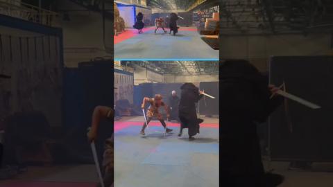 Wheel Of Time's Epic Fight Without Special Effects #WheelOfTime #BehindTheScenes #SpecialEffects