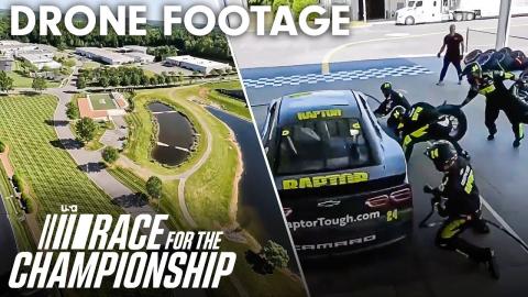 Drone Tour of Nascar's Hendrick Motorsports | Race For The Championship | USA Network