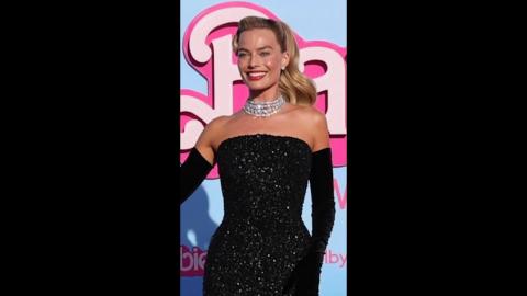 #MargotRobbie stuns at the LA #Barbie premiere. #shorts #imdb