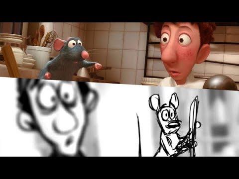 Remy in the Kitchen from Ratatouille | Pixar Side by Side