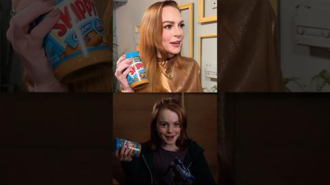"At home I eat them with ... peanut butter." The nostalgia ???? #TheParentTrap #LindsayLohan #Shorts