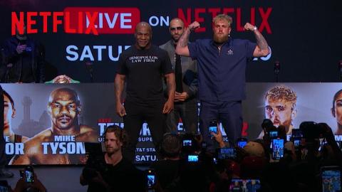 Jake Paul and Mike Tyson’s New York Press Conference Entrances | Netflix