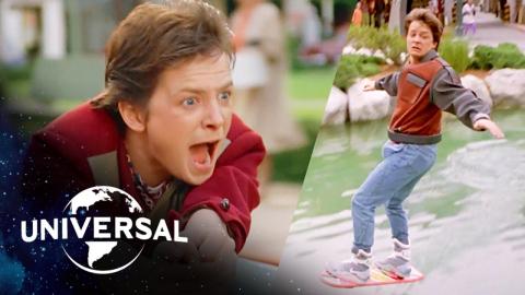 Back to the Future | Skateboard & Hoverboard Chase Scenes Back-to-Back!