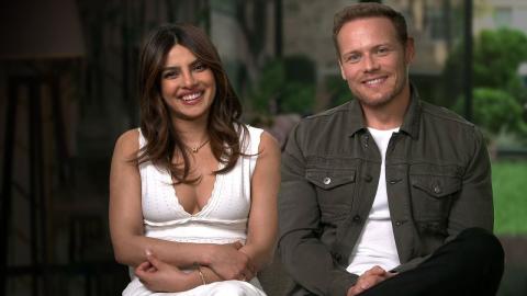 Priyanka Chopra Jonas and Sam Heughan Get Competitive Over Jenga