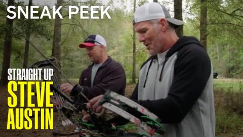 Steve Austin Has A Bow Shooting Contest With Brett Favre | Sneak Peek | Straight Up Steve Austin