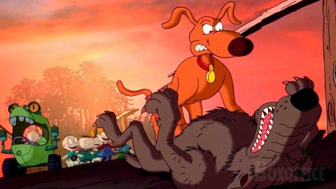 Spike saves The Rugrats from a wolf | The Rugrats Movie | CLIP