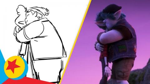 Barley and Dad Reunite from Onward | Pixar Side by Side