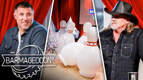 Trace Adkins & Mike Vrabel Play a Game of Human Bowling! | Barmageddon Highlight (S1 E6) | USA