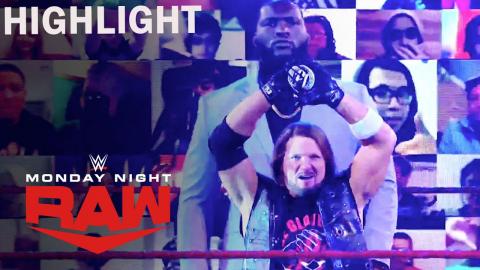 WWE Raw 10/19/20 Highlight | AJ Styles Gets Giant Assist In Return To Raw | on USA Network