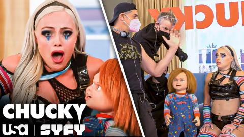 Behind the Scenes of Liv Morgan's Spectacular Demise... | Inside Chucky (S2 E4) | USA & SYFY