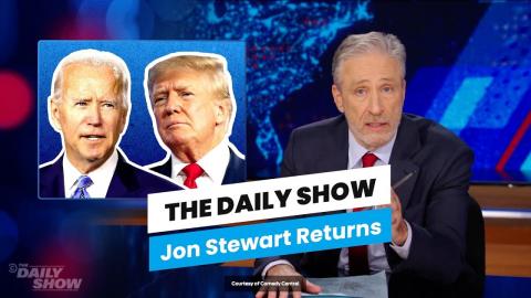 Jon Stewart Blasts Trump and Biden in Return to The Daily Show | First Episode 2024