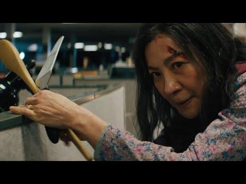Michelle Yeoh and Andy Le Keyboard Fight Scene from 'Everything Everywhere All At Once'