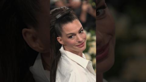 Shut UP! #AnneHathaway dazzles on the #MetGala2025 carpet. #PrincessDiaries #Shorts