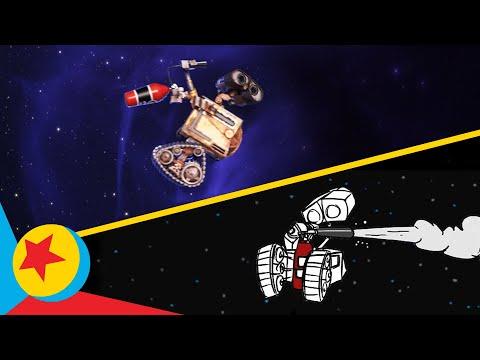 WALL·E and EVE Soar Through Space | Pixar Side by Side