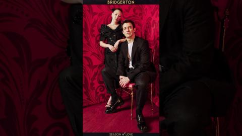 Luke Thompson and Yerin Ha shine at the #Bridgerton Season of Love event #shorts