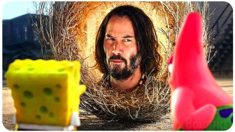 Keanu Reeves's Challenge - THE SPONGEBOB MOVIE Scene ᴴᴰ