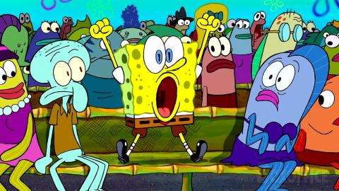 SpongeBob makes a fool of himself | The SpongeBob SquarePants Movie | CLIP