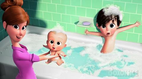 The Boss Baby eats pizza, plays golf and takes a bath! ???? 4K
