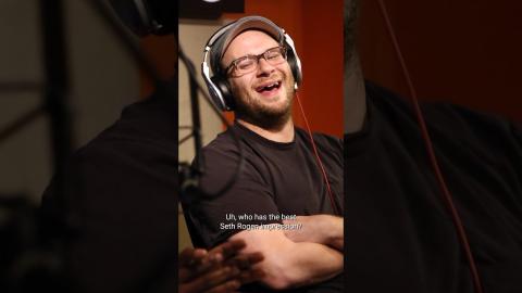 Find out which #MutantMayhem cast member can do the best #SethRogen impression. #Shorts #TMNT