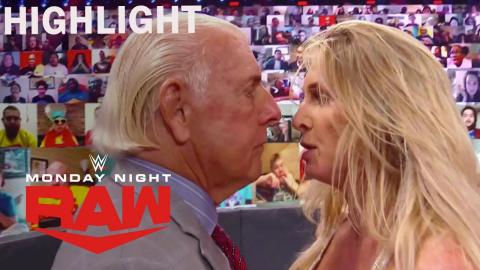 WWE Raw 1/4/21 Highlight | Ric Flair Trips Charlotte Costing Her The Match | on USA Network