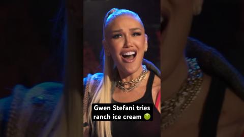 Gwen Stefani tries RANCH flavored ice cream ???? | #Barmageddon #shorts #gross #lol