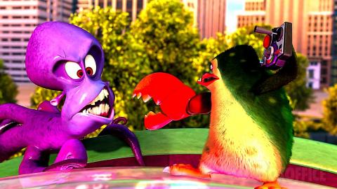 Penguins VS Dave the Octopus | Final Scene | Penguins of Madagascar | CLIP