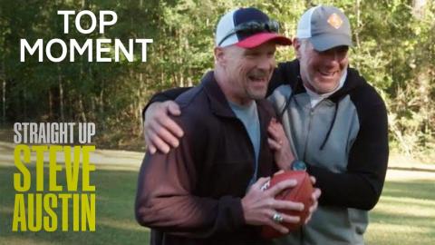 Steve Austin Catches Perfect Pass From Brett Favre | Straight Up Steve Austin | USA Network