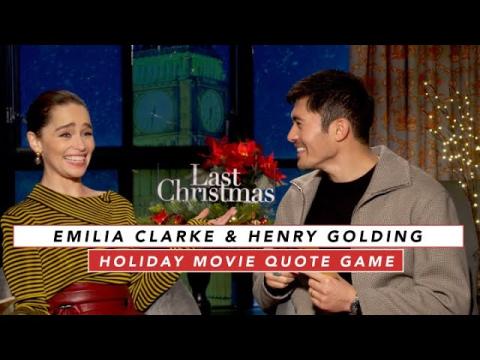 Emilia Clarke and Henry Golding Play Holiday Movie Quote Game