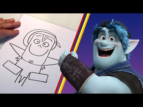 How to Draw Barley Lightfoot From Onward | Draw With Pixar
