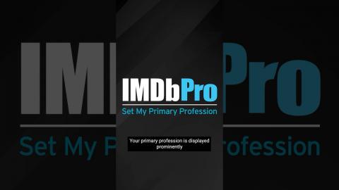 #IMDbPro Tutorials | How to Set Your Primary Profession #Shorts #IMDb
