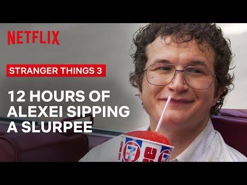 12 Hours of Dr. Alexei Slurping a Slurpee | Stranger Things | Netflix