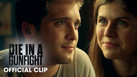 Die In A Gunfight (2021 Movie) Clip “Let’s Get Out of Here” – Diego Boneta, Alexandra Daddario