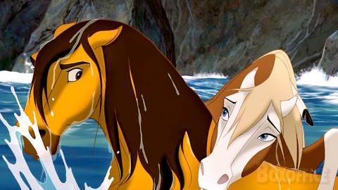 Spirit saves Rain | Spirit: Stallion of the Cimarron | CLIP