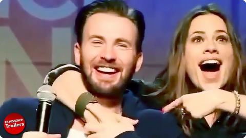 CAPTAIN AMERICA Surprised by Peggy Carter! Chris Evans & Hayley Atwell Reunite #shorts