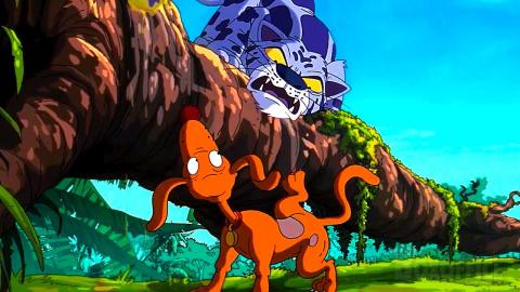 Spike meets the big bad cat | Rugrats Go Wild | CLIP