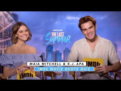 KJ Apa and Maia Mitchell Play Romantic Movie Quote Game