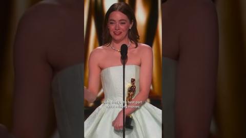 #EmmaStone's Best Actress acceptance speech at the #Oscars in under 60 seconds. ???? #Shorts
