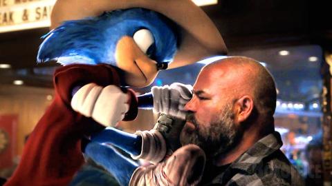 Sonic punches 97 times a dumb man (he really diserved it!)
