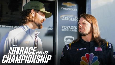 NASCAR's Corey Lajoie takes WWE's AJ Styles On a Ride | Race For The Championship | USA Network